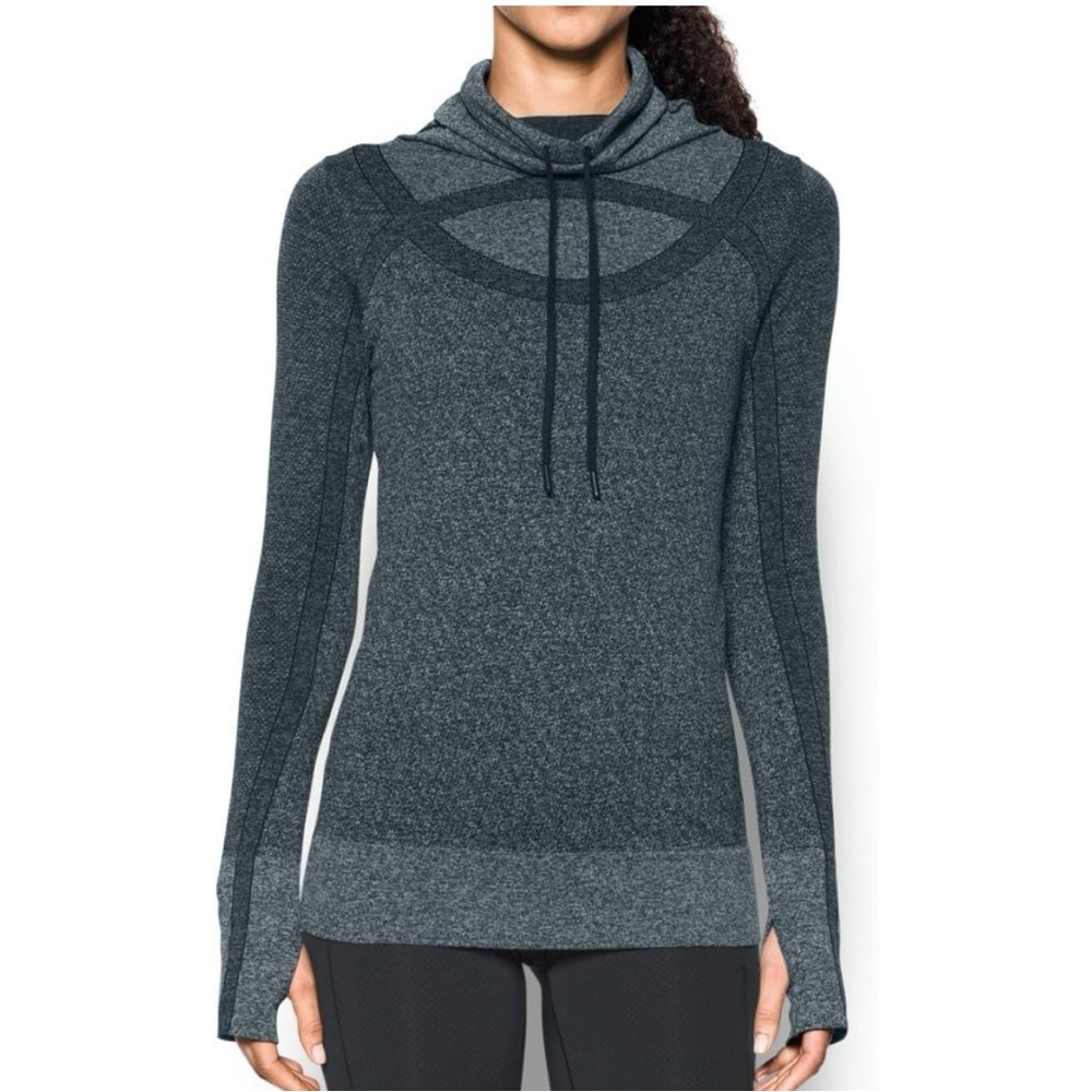 Under Armour Threadborne Funnel Neck Pullover Gray Size Large
